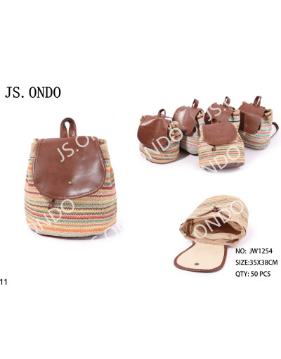 JW-1254  MOCHILA DE RAFIA